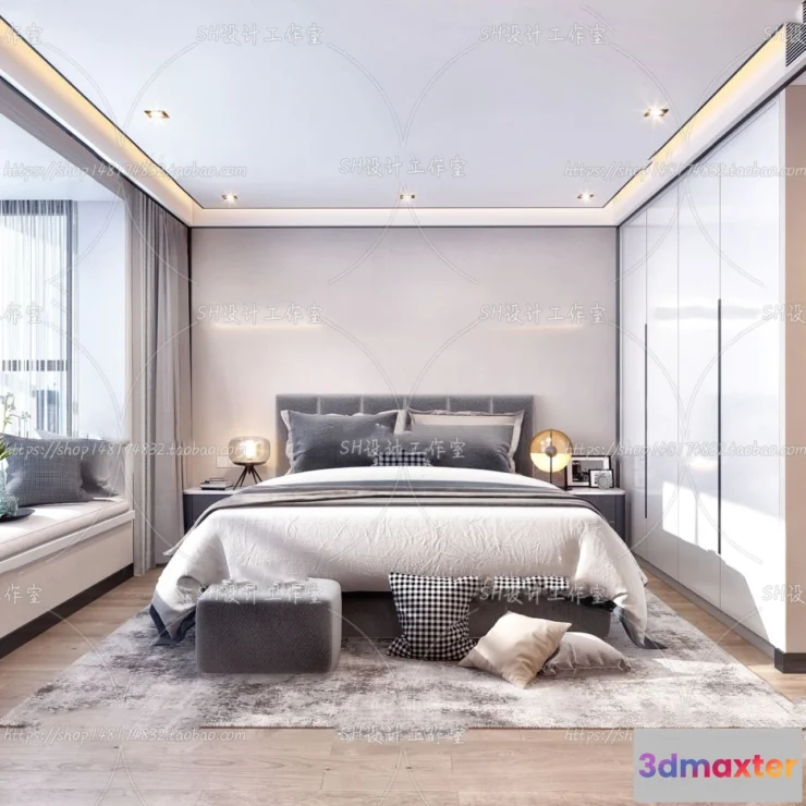 1113764 - BEDROOM 3D SCENES - VRAY RENDER - 136