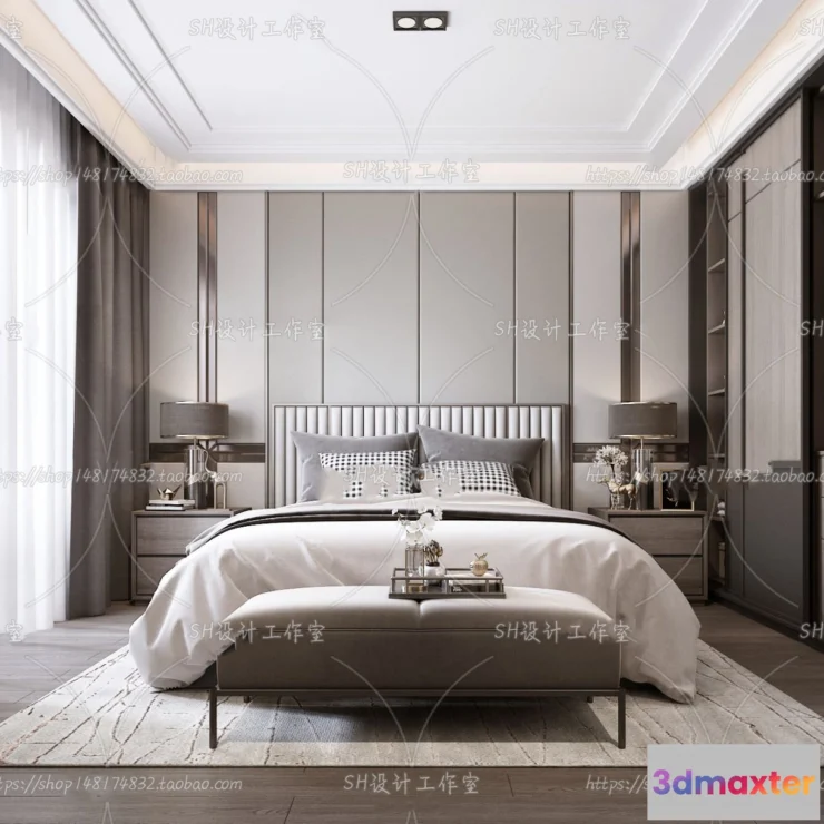 1113770 - BEDROOM 3D SCENES - VRAY RENDER - 139