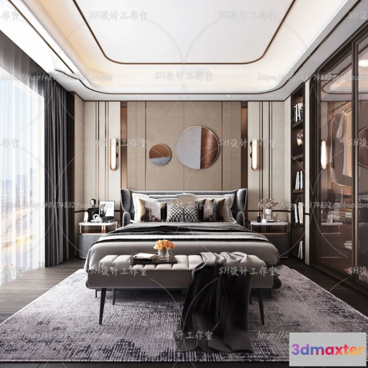 1113772 - BEDROOM 3D SCENES - VRAY RENDER - 140