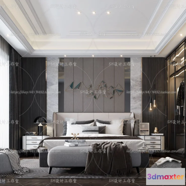 1113780 - BEDROOM 3D SCENES - VRAY RENDER - 144