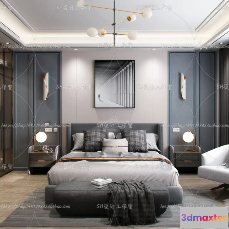 1113782 - BEDROOM 3D SCENES - VRAY RENDER - 145