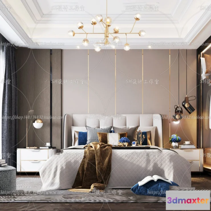 1113784 - BEDROOM 3D SCENES - VRAY RENDER - 146