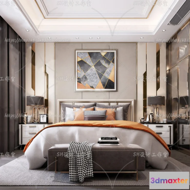 1113796 - BEDROOM 3D SCENES - VRAY RENDER - 152