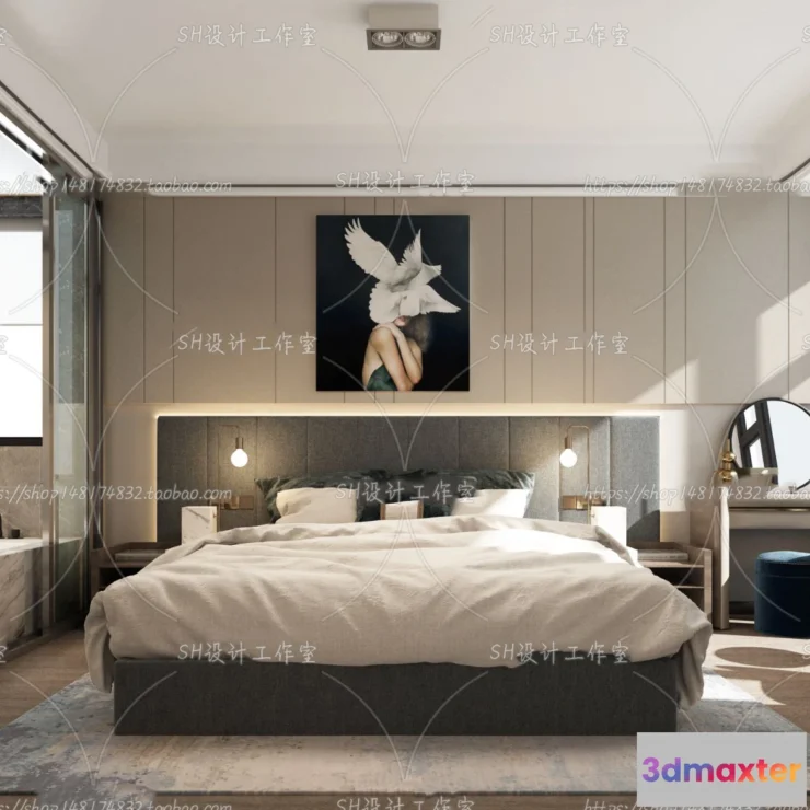 1113800 - BEDROOM 3D SCENES - VRAY RENDER - 154