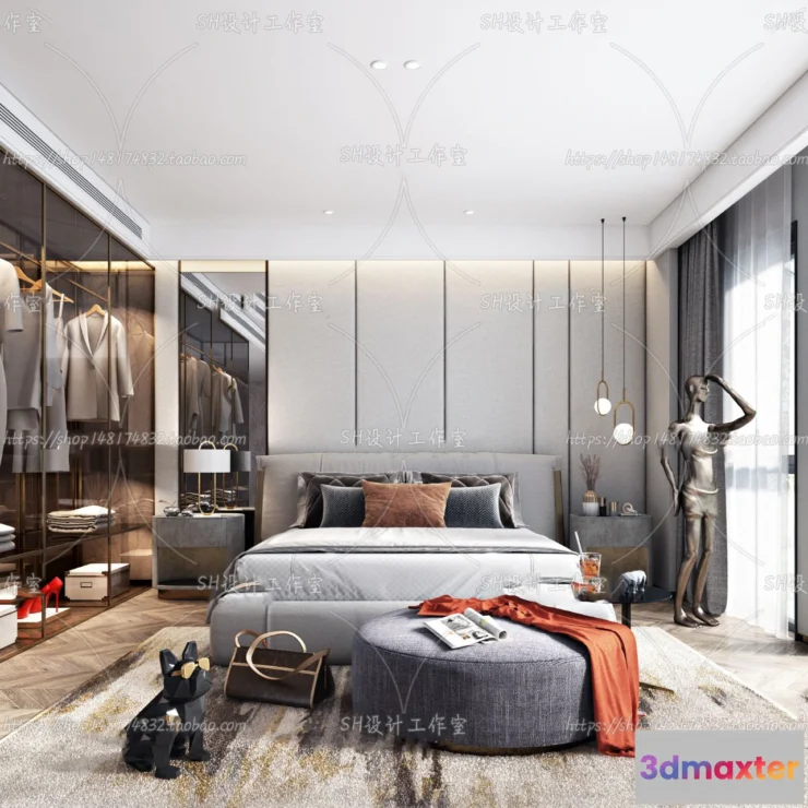 1113804 - BEDROOM 3D SCENES - VRAY RENDER - 156