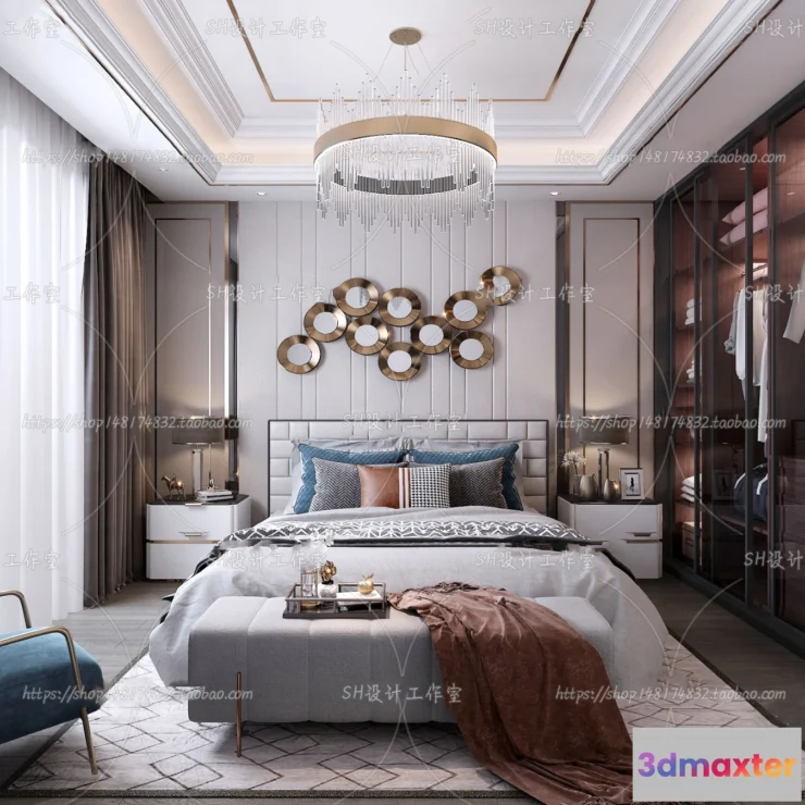 1113822 - BEDROOM 3D SCENES - VRAY RENDER - 165