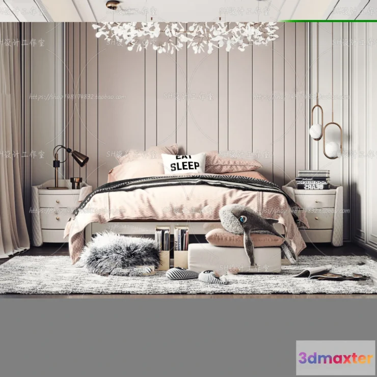 1113836 - BEDROOM 3D SCENES - VRAY RENDER - 172