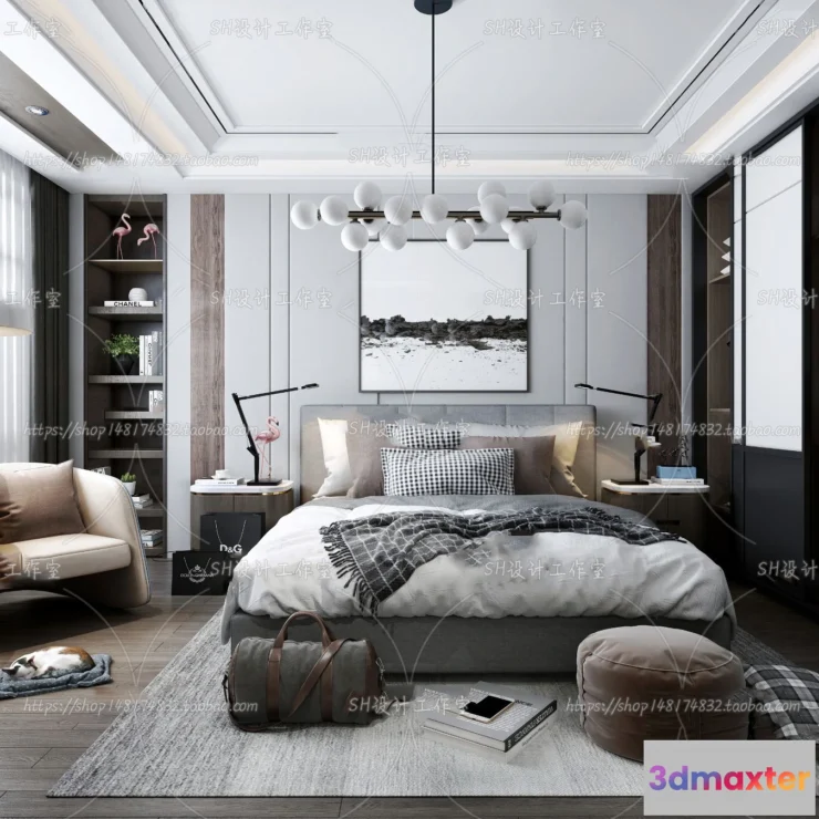 1113872 - BEDROOM 3D SCENES - VRAY RENDER - 190