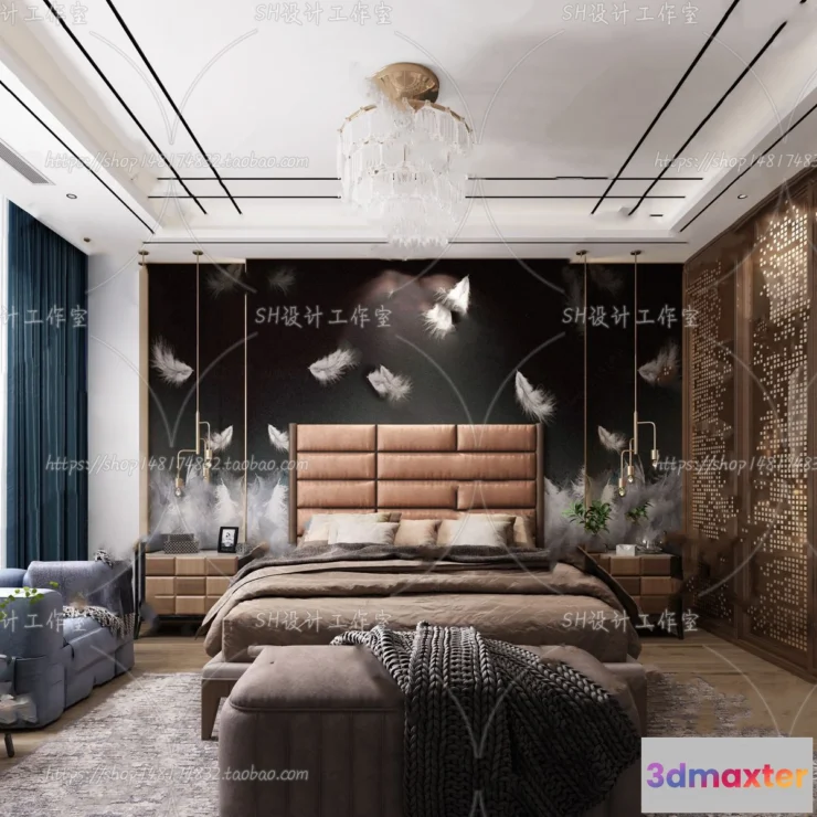 1113902 - BEDROOM 3D SCENES - VRAY RENDER - 205