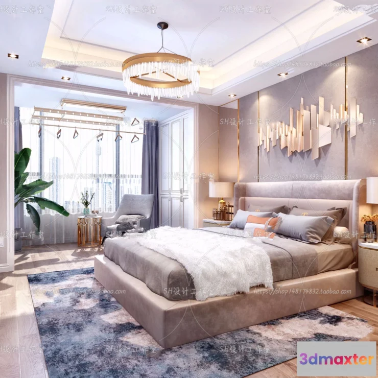 1113912 - BEDROOM 3D SCENES - VRAY RENDER - 210