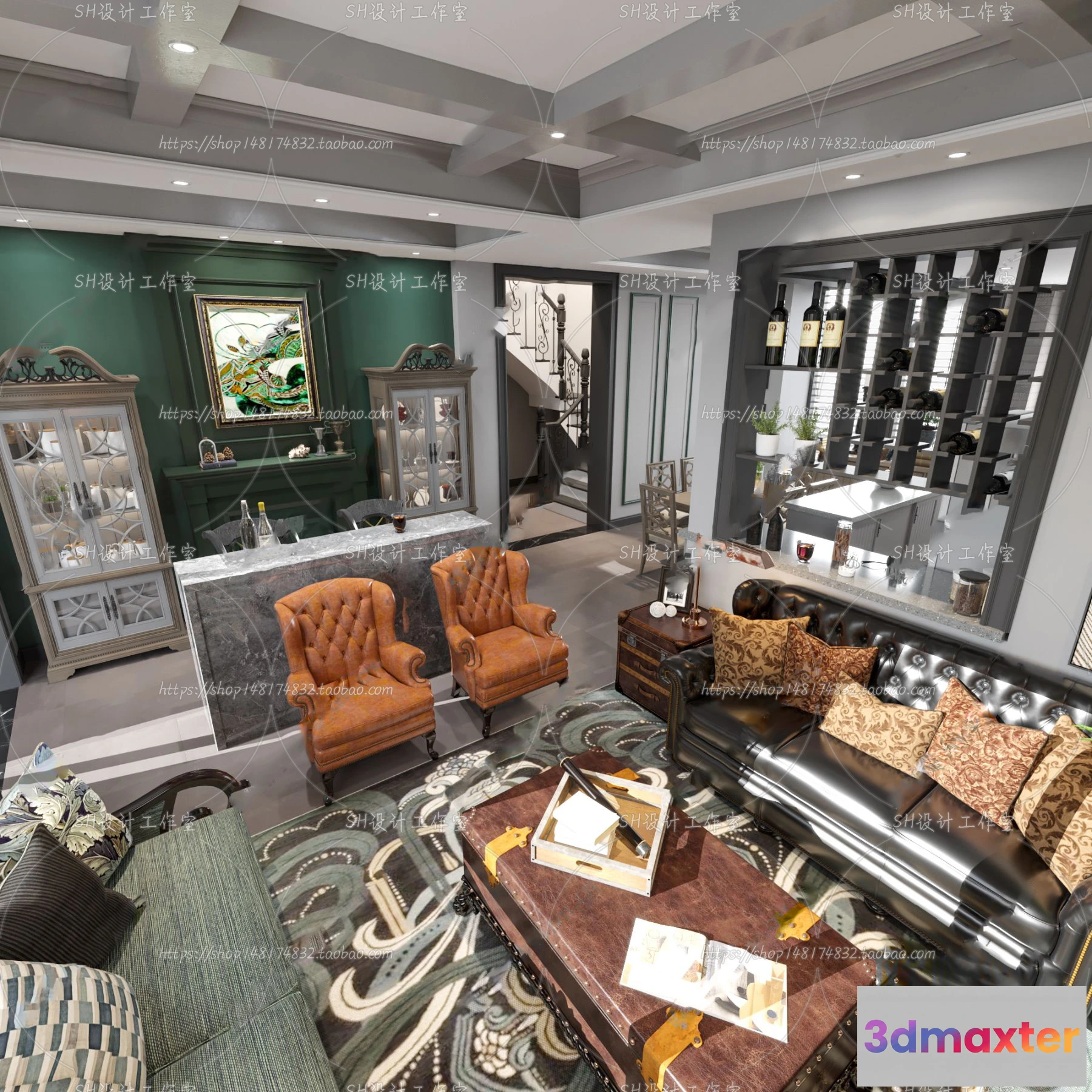 1113938 - BEDROOM 3D SCENES - VRAY RENDER - 223