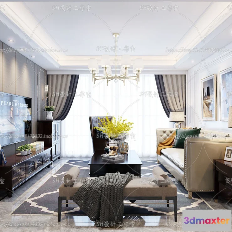 1113950 - BEDROOM 3D SCENES - VRAY RENDER - 229