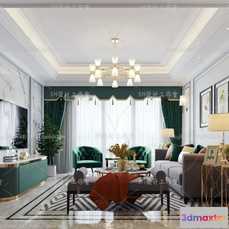 1114036 - BEDROOM 3D SCENES - VRAY RENDER - 272