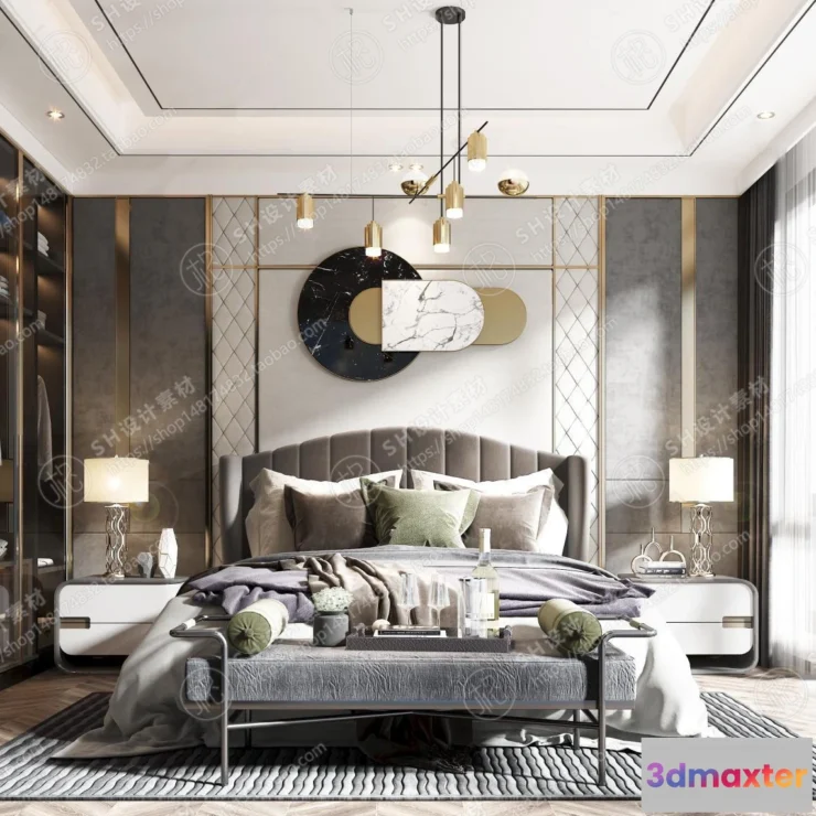 1114064 - BEDROOM 3D SCENES - VRAY RENDER - 286