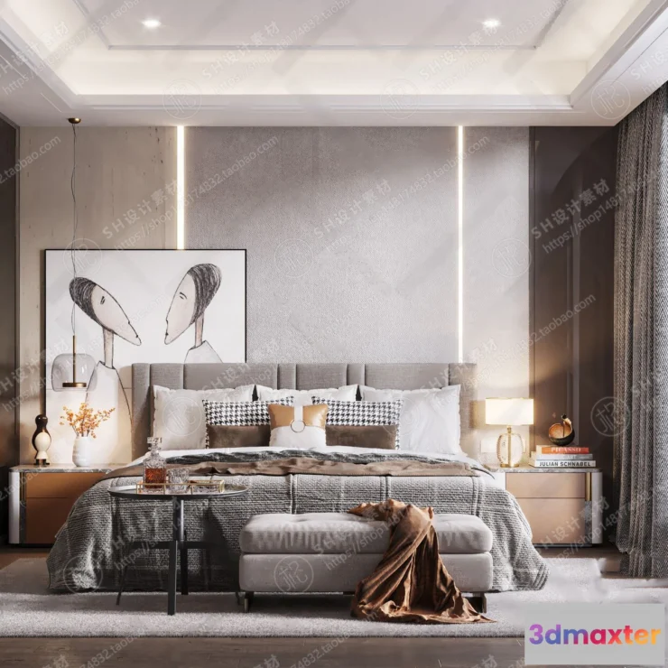 1114084 - BEDROOM 3D SCENES - VRAY RENDER - 296