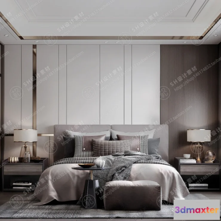 1114098 - BEDROOM 3D SCENES - VRAY RENDER - 303