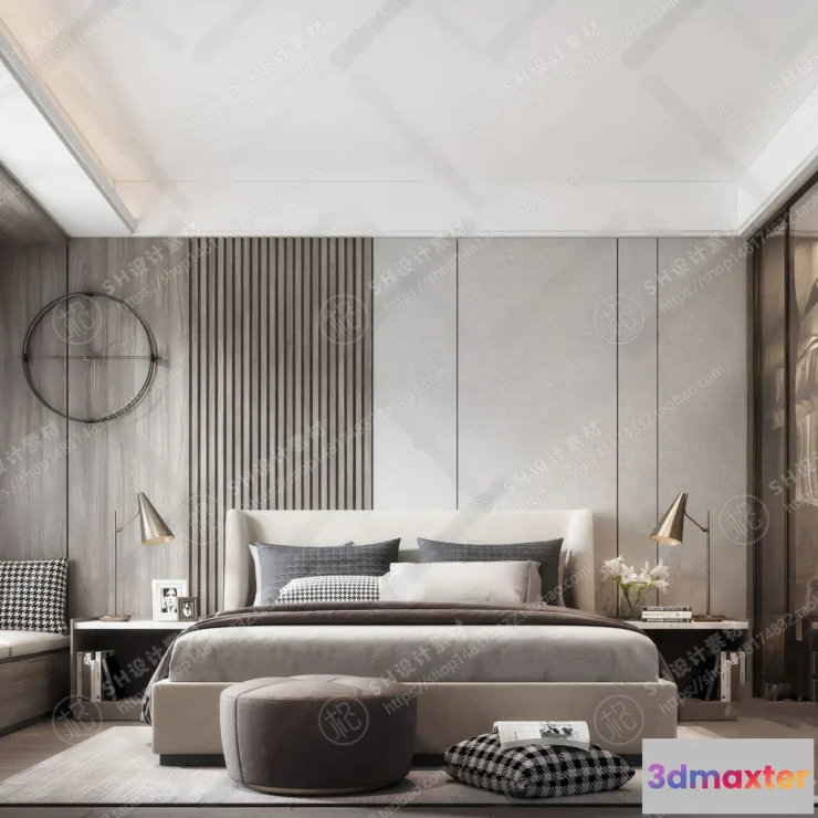 1114104 - BEDROOM 3D SCENES - VRAY RENDER - 306