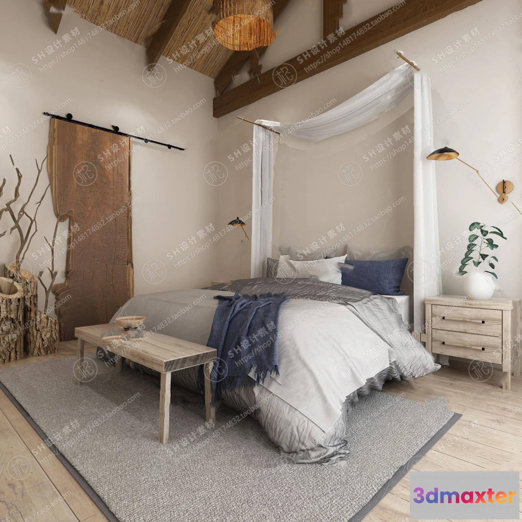 1114122 - BEDROOM 3D SCENES - VRAY RENDER - 315