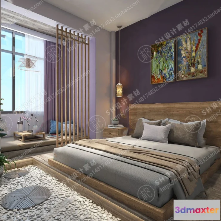 1114184 - BEDROOM 3D SCENES - VRAY RENDER - 346