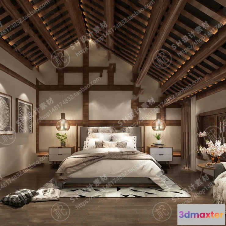 1114204 - BEDROOM 3D SCENES - VRAY RENDER - 356