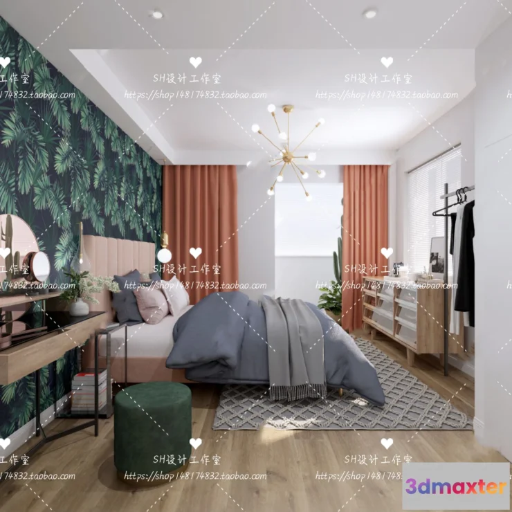 1114238 - BEDROOM 3D SCENES - VRAY RENDER - 373