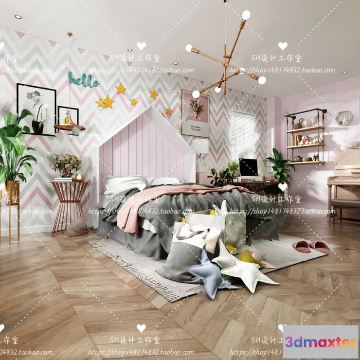 1114242 - BEDROOM 3D SCENES - VRAY RENDER - 375