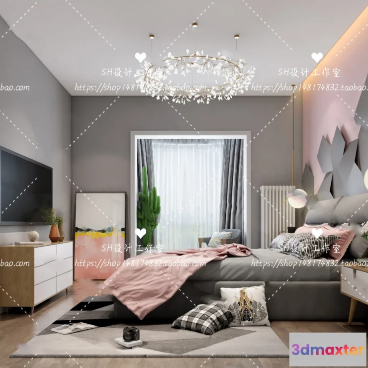 1114244 - BEDROOM 3D SCENES - VRAY RENDER - 376