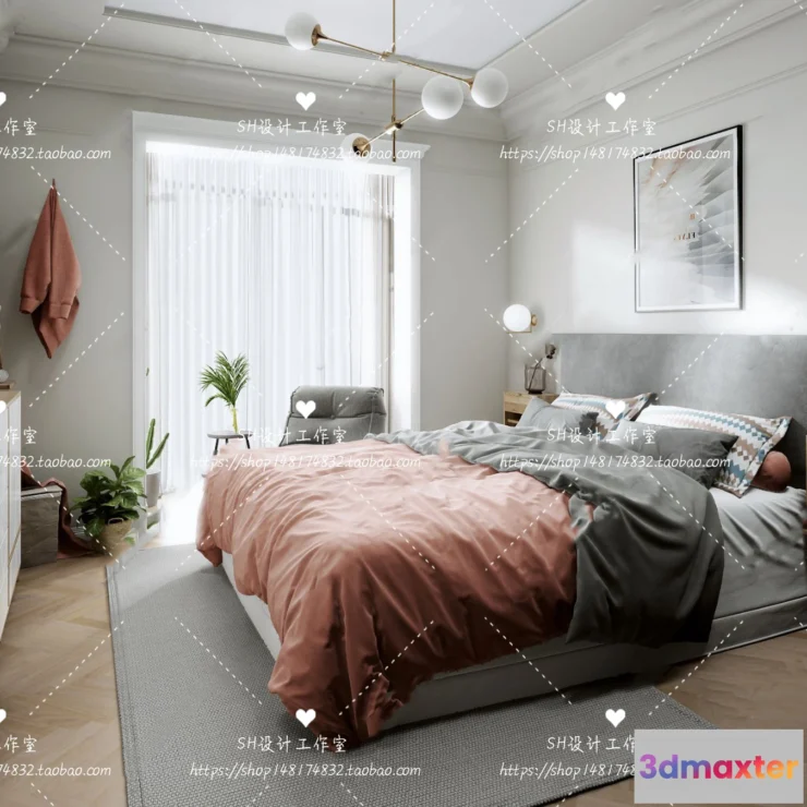 1114248 - BEDROOM 3D SCENES - VRAY RENDER - 378