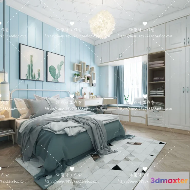 1114250 - BEDROOM 3D SCENES - VRAY RENDER - 379