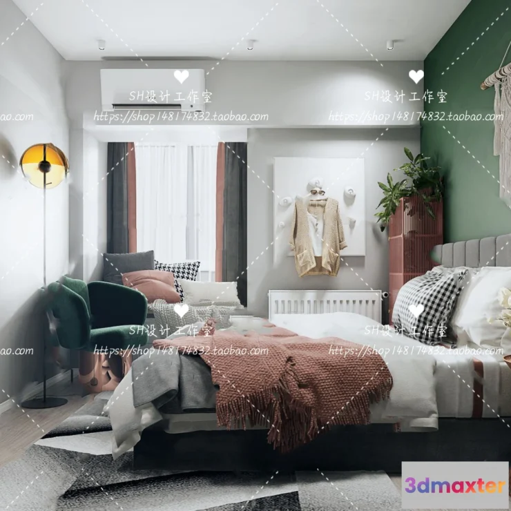1114252 - BEDROOM 3D SCENES - VRAY RENDER - 380