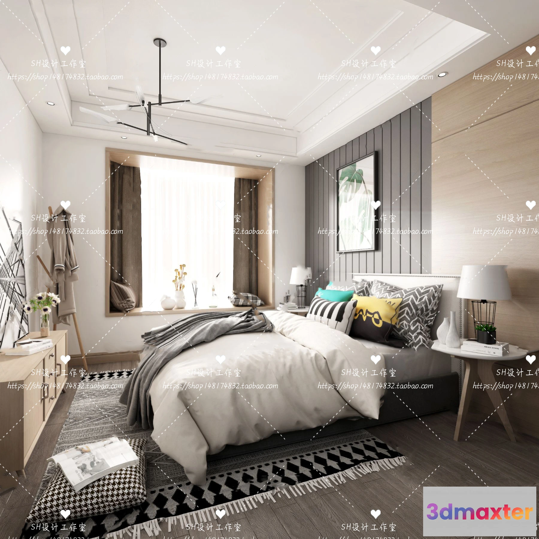 1114256 - BEDROOM 3D SCENES - VRAY RENDER - 382