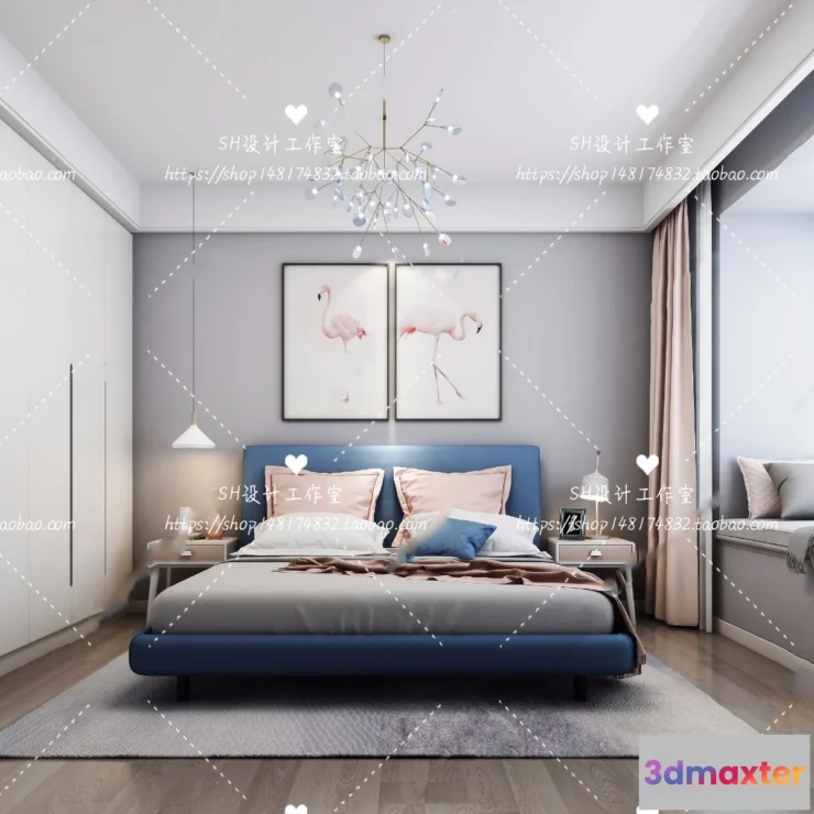 1114260 - BEDROOM 3D SCENES - VRAY RENDER - 384