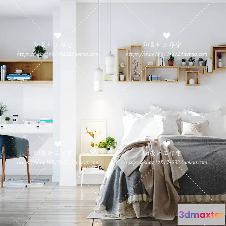 1114264 - BEDROOM 3D SCENES - VRAY RENDER - 386