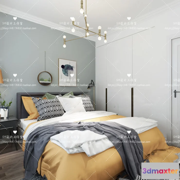 1114268 - BEDROOM 3D SCENES - VRAY RENDER - 388