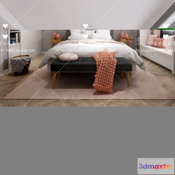 1114272 - BEDROOM 3D SCENES - VRAY RENDER - 390
