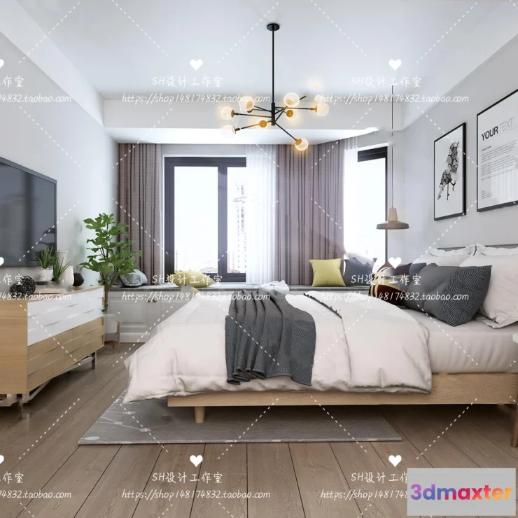 1114276 - BEDROOM 3D SCENES - VRAY RENDER - 392