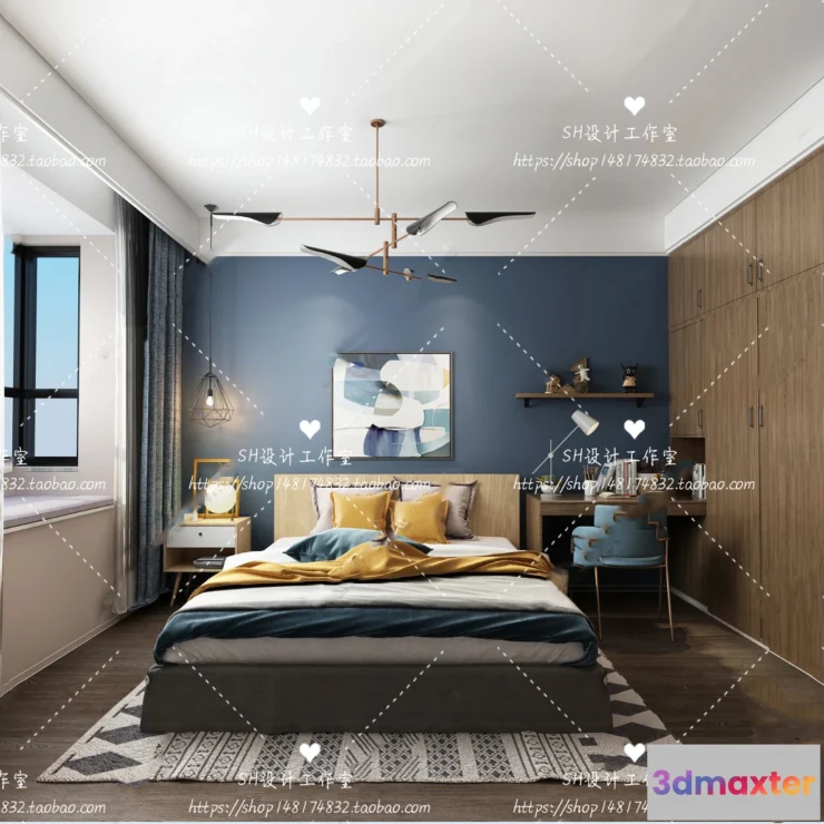 1114296 - BEDROOM 3D SCENES - VRAY RENDER - 402