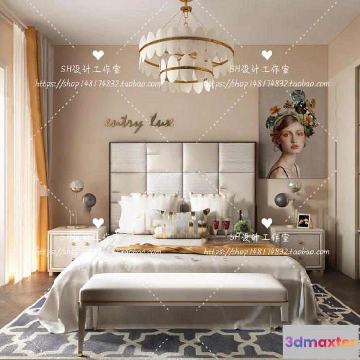 1114298 - BEDROOM 3D SCENES - VRAY RENDER - 403