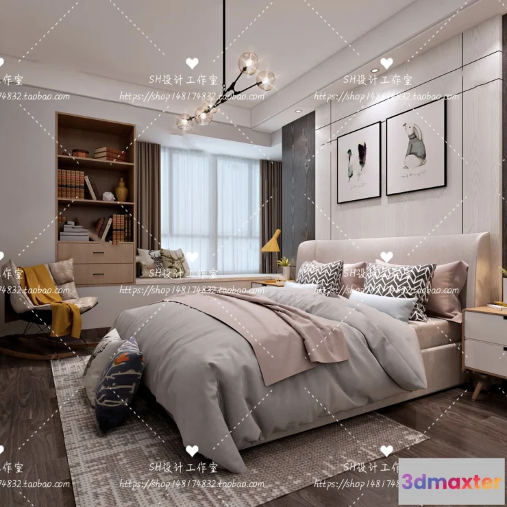 1114300 - BEDROOM 3D SCENES - VRAY RENDER - 404