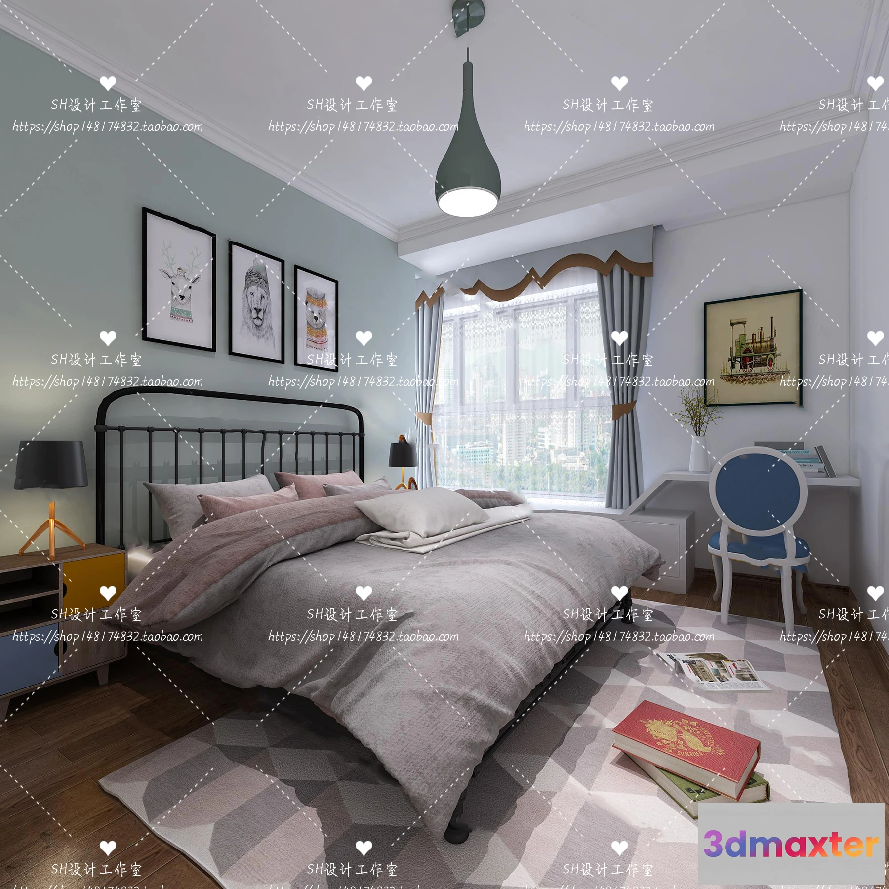 1114302 - BEDROOM 3D SCENES - VRAY RENDER - 405