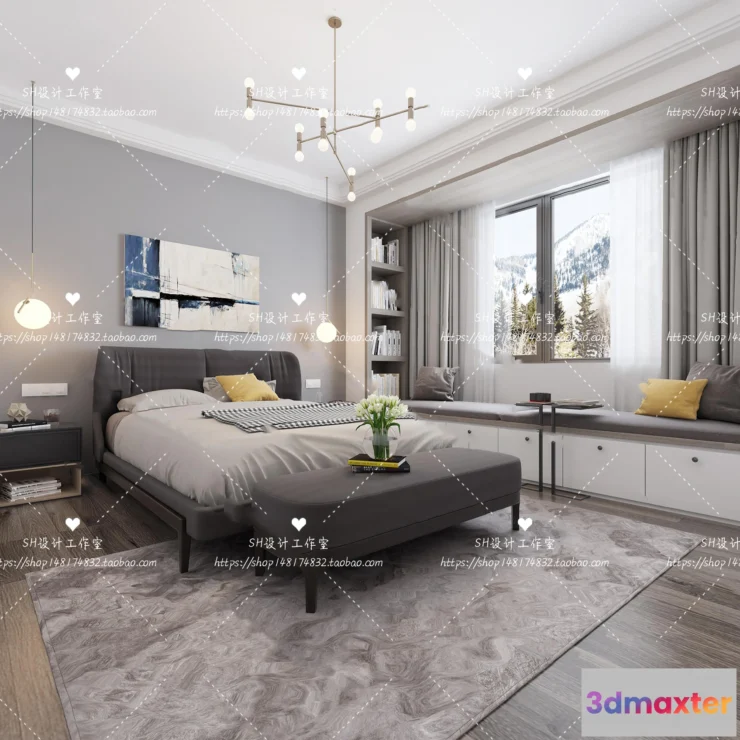 1114310 - BEDROOM 3D SCENES - VRAY RENDER - 409