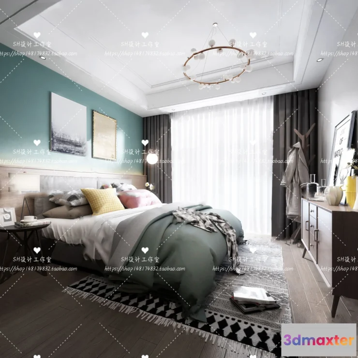 1114314 - BEDROOM 3D SCENES - VRAY RENDER - 411