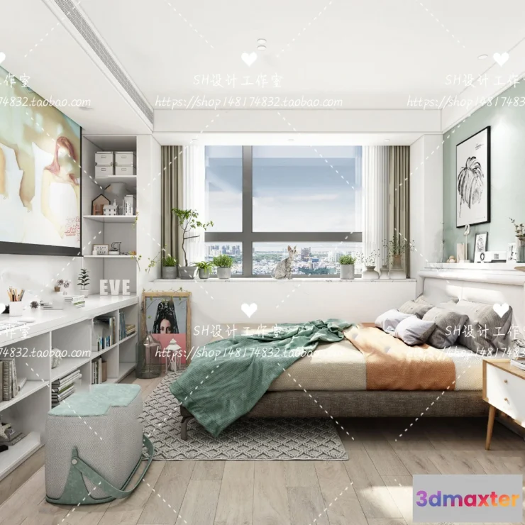 1114328 - BEDROOM 3D SCENES - VRAY RENDER - 418