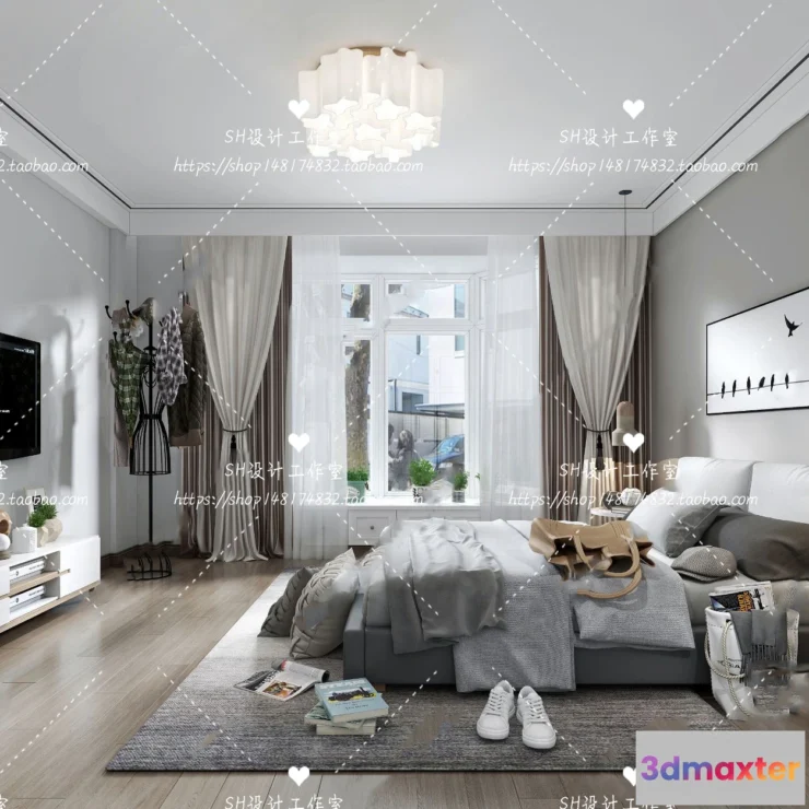 1114336 - BEDROOM 3D SCENES - VRAY RENDER - 422