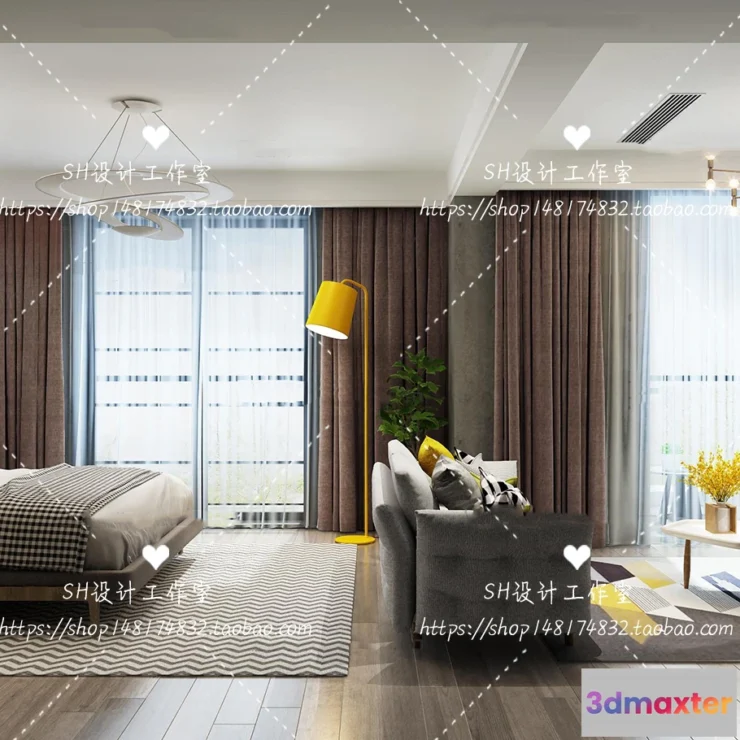 1114362 - BEDROOM 3D SCENES - VRAY RENDER - 435