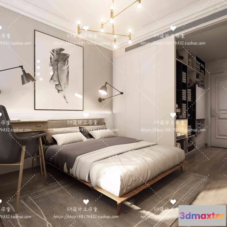 1114370 - BEDROOM 3D SCENES - VRAY RENDER - 439