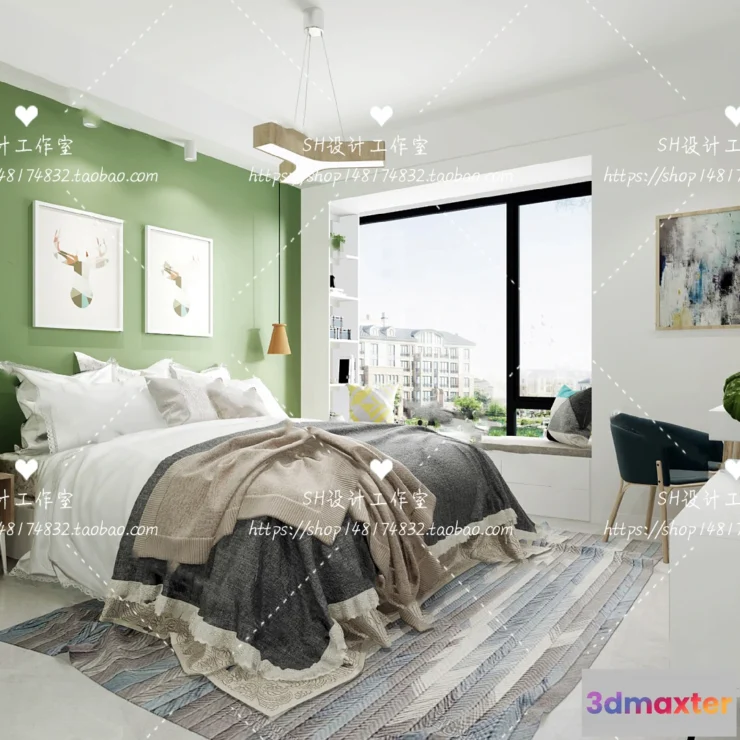 1114382 - BEDROOM 3D SCENES - VRAY RENDER - 445