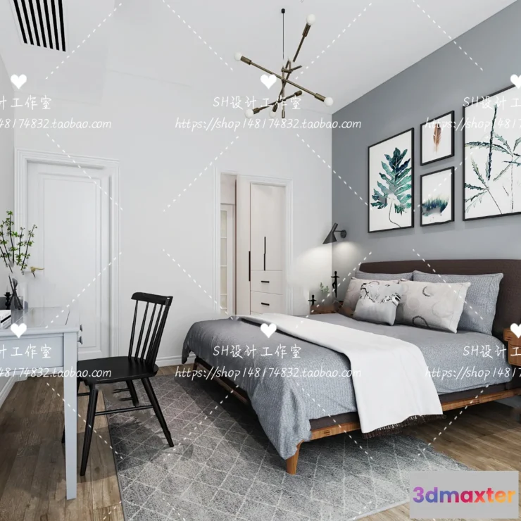 1114388 - BEDROOM 3D SCENES - VRAY RENDER - 448