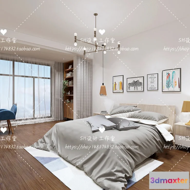 1114392 - BEDROOM 3D SCENES - VRAY RENDER - 450