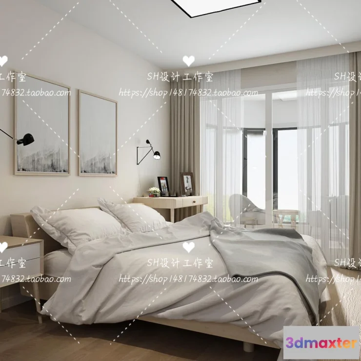 1114414 - BEDROOM 3D SCENES - VRAY RENDER - 461